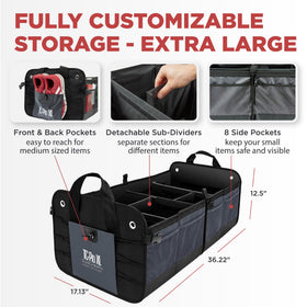 TRUNKCRATEPRO XL open interior showing compartments for neat packing