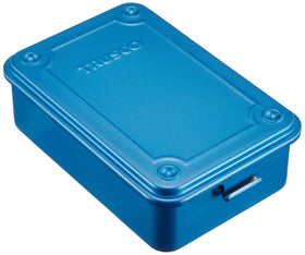 Trusco front view of blue trunk tool box showing sturdy construction and easy access