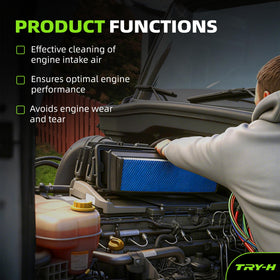 Try-H frame detail with tight seal for improved intake protection