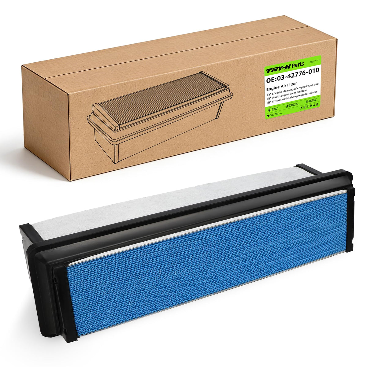 Try-H front packaging showing net benefits and direct-fit for Cascadia