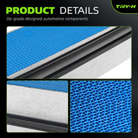 Try-H side profile showing pleats for greater filtration area