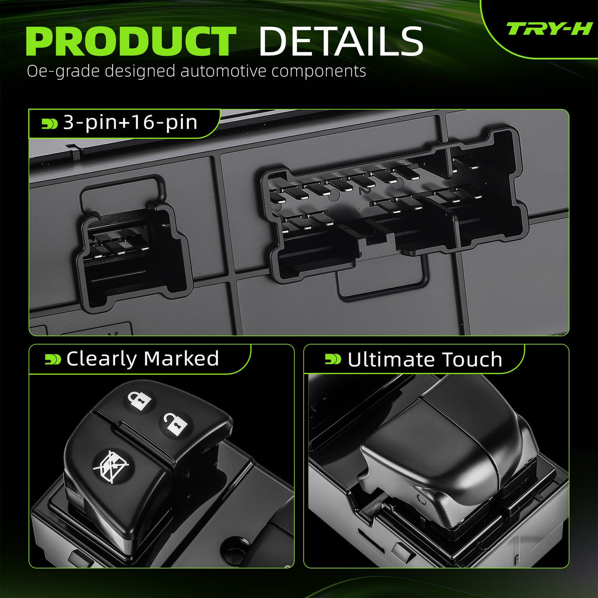Try-H switch packaging with removal tool included for plug-and-play swap