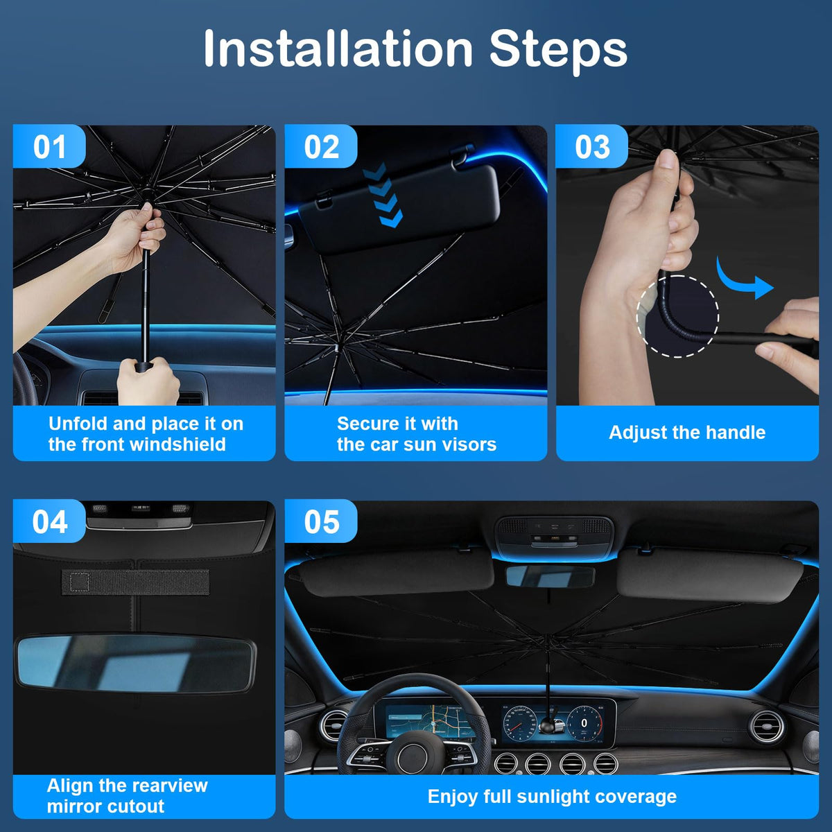 TryLook protecting dashboard and seats from UV for interior preservation