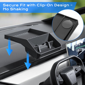 TSELLER installed behind Cybertruck screen demonstrating secure hidden storage