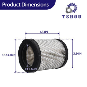 TSHOU air filter close-up showing pleated media for improved filtration and airflow