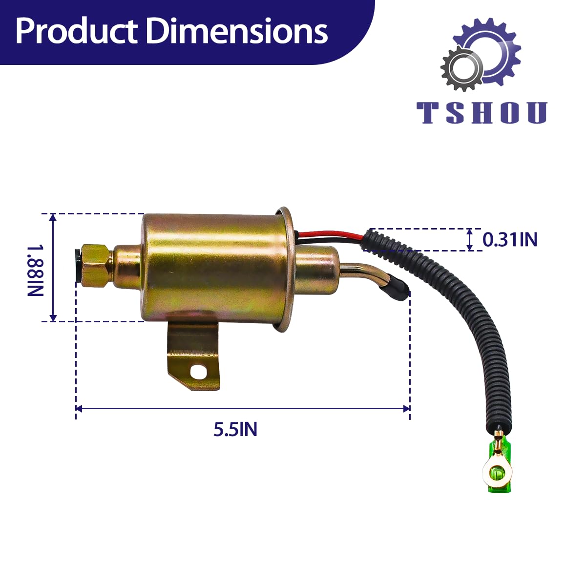 TSHOU fuel line with clamps installed demonstrating secure fuel connections and leak prevention
