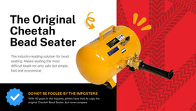 TSI Cheetah CH-5 in use seating a truck tire for faster shop turnaround