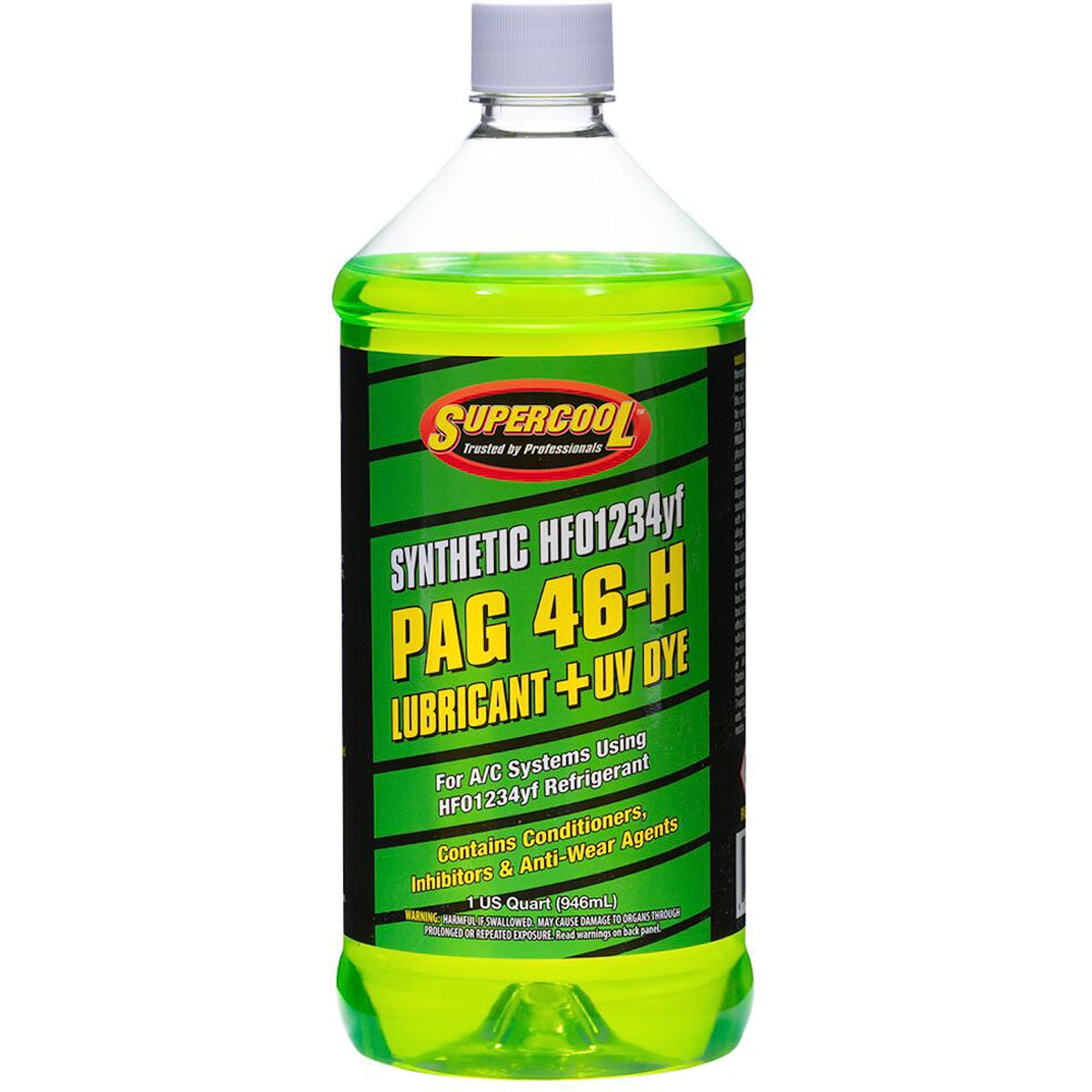 TSI Supercool front bottle showing label and quart size, clear product ID and easy handling benefit