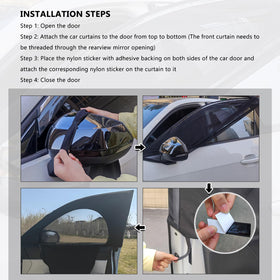 TSIEBRV shade installed on car door - shows quick tool-free setup