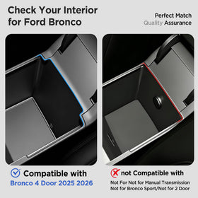 TSLDRV door storage box labeled view showing correct placement and easy reach