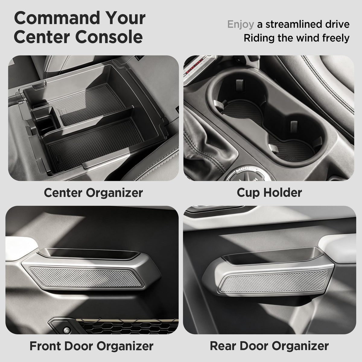 TSLDRV double-layer tray closeup demonstrating extra vertical storage and neatness