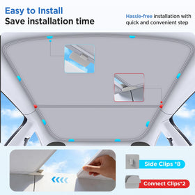 TSLDRV sunshade scale with person showing quick install and fit
