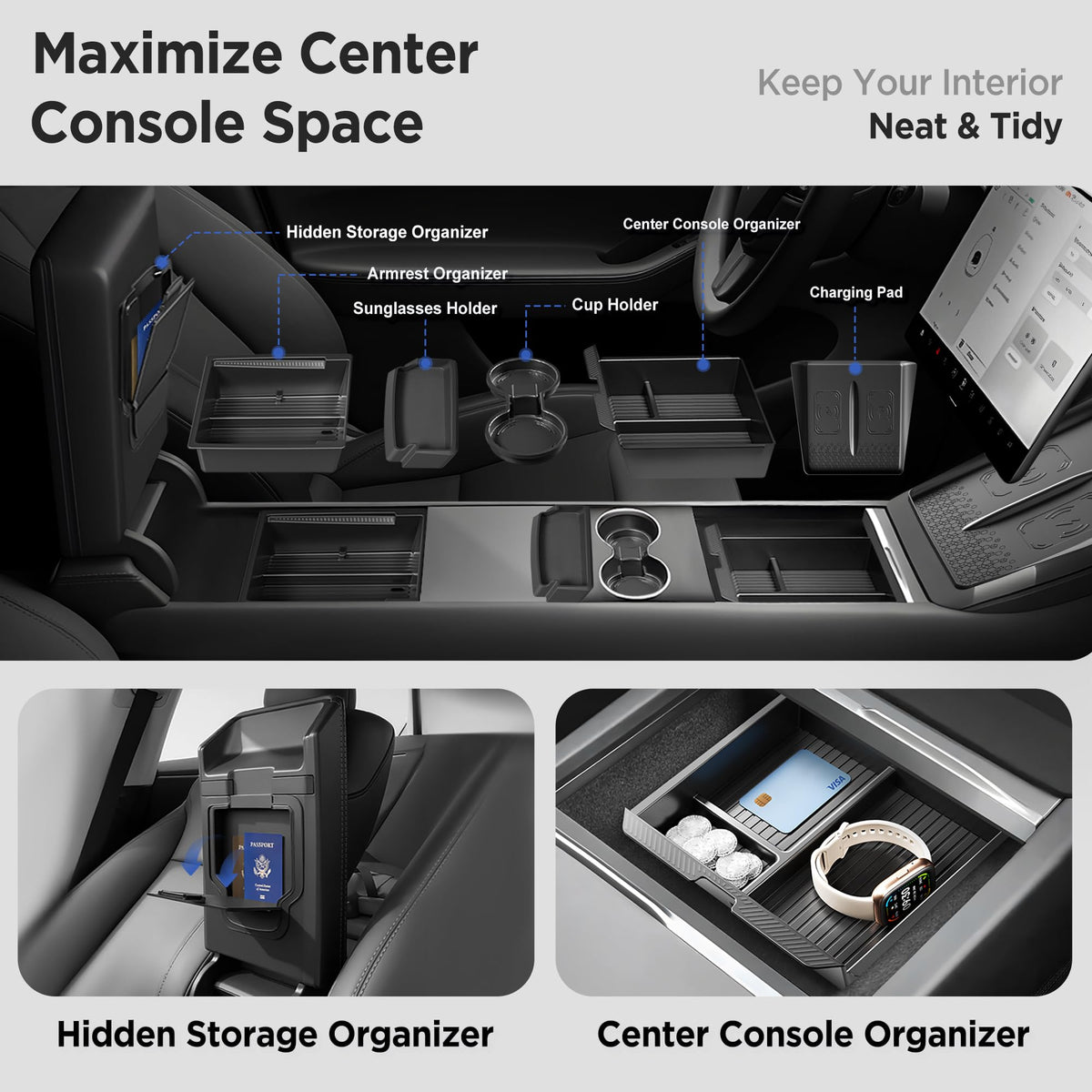 TSLDRV sunglasses holder detail keeping eyewear secure and within reach
