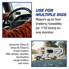 TST monitor attached via suction cup to RV window for flexible placement
