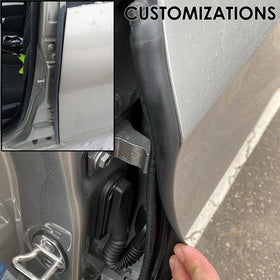 TSTESE interior view of Tesla with strips reducing cabin wind noise