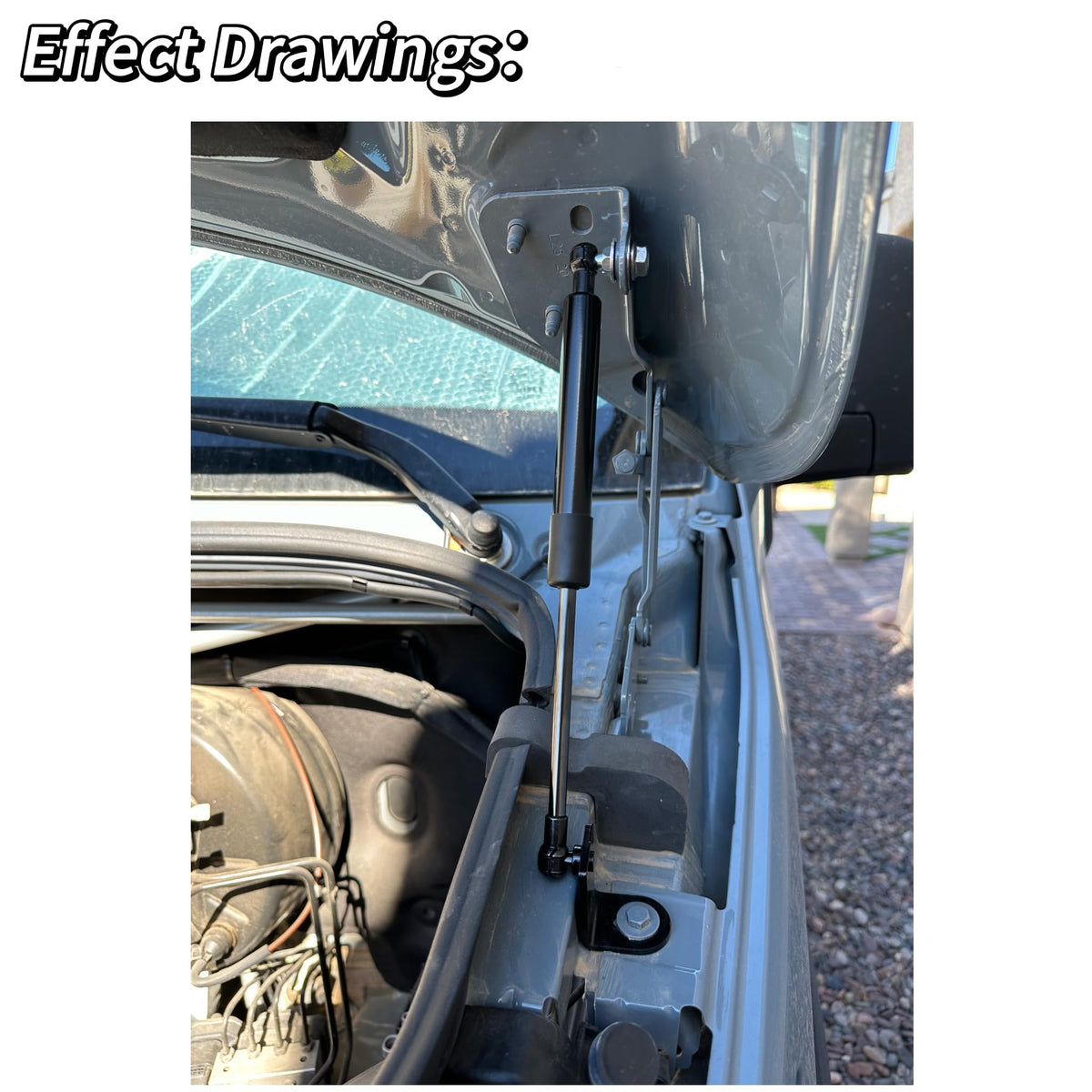 TSUBASA mounted on Sprinter hood open illustrating safer hands-free access