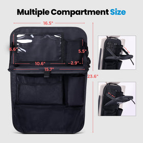 Tsumbay next to a water bottle showing scale and generous pocket capacity