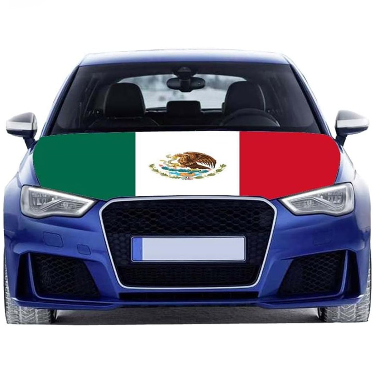 TSY TOOL installed on a sedan demonstrating secure fit and patriotic display