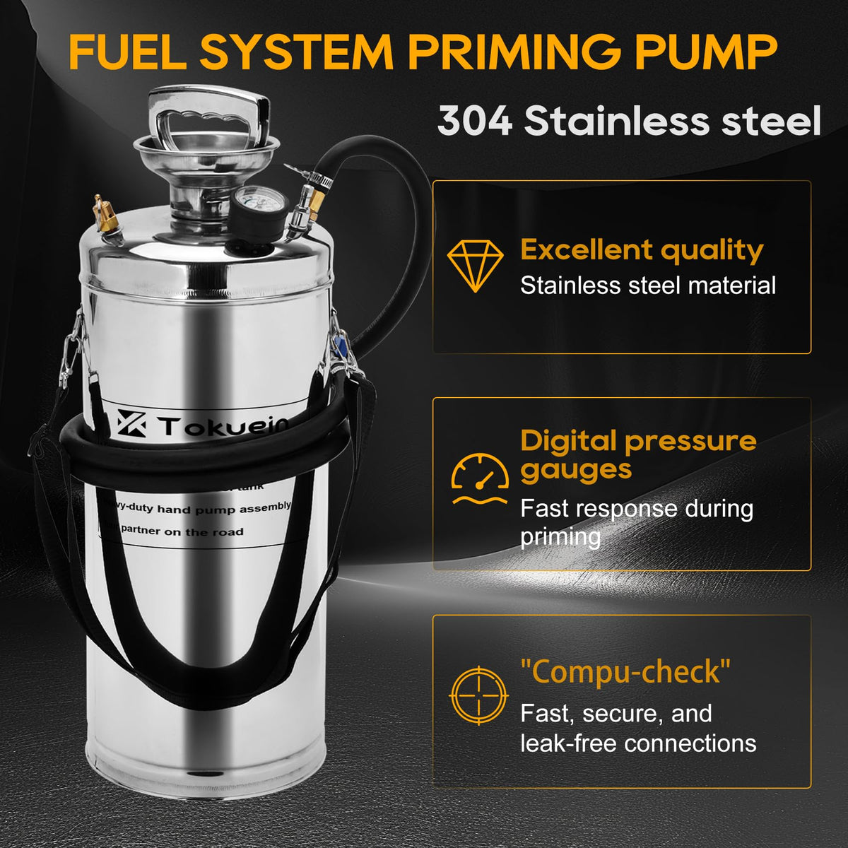 TT Tokuein pressure gauge closeup with clear readout for precise priming