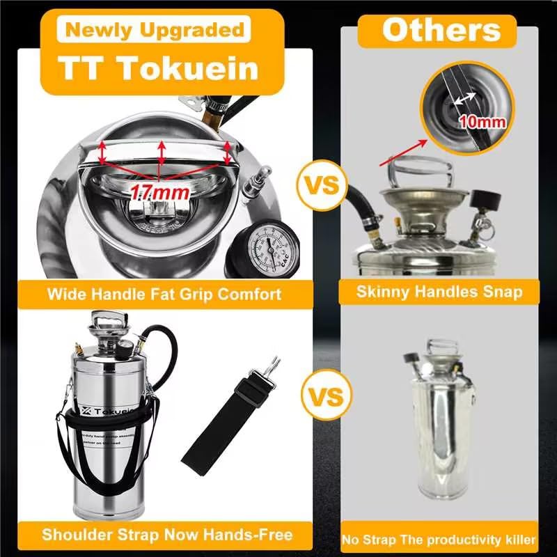 TT Tokuein stainless steel tank close-up displaying corrosion resistance and capacity