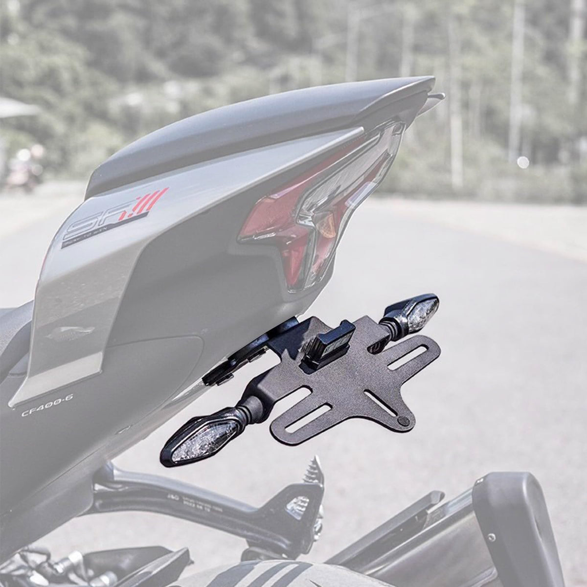TT719 front-mounted on CFMOTO 450NK improves rear profile and aesthetics