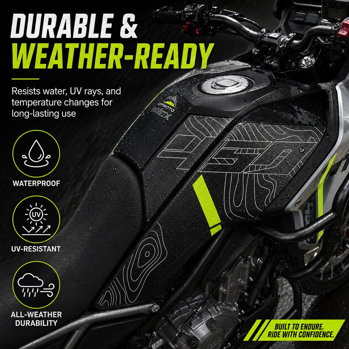 TT719 installed on CFMOTO Ibex 450 right side for secure control