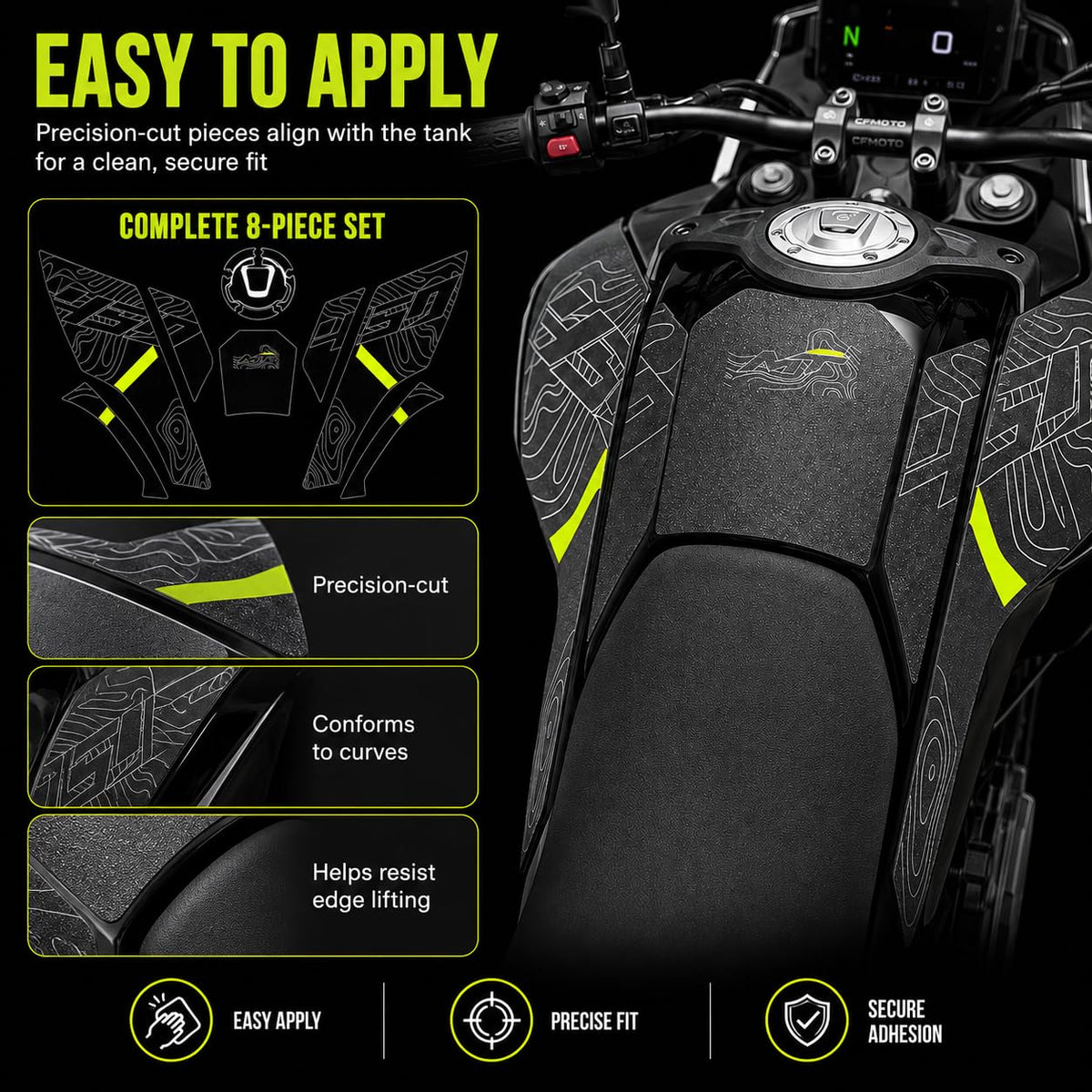 TT719 pads with water droplets showing waterproof durability