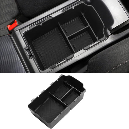 TTCR-II front view of console organizer showing neat compartments and improved storage