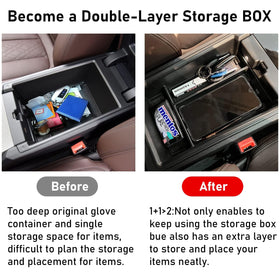 TTCR-II installed in BMW console demonstrating tidy storage and OEM fit