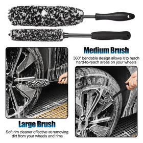 TTRCB close-up of soft and stiff bristles showing gentle cleaning