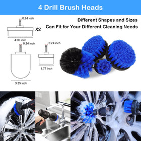 TTRCB four drill brush attachments displayed for fast power-scrubbing and efficiency