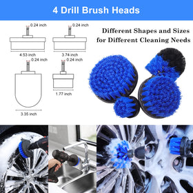 TTRCB drill brush attachments displayed to speed scrubbing and deep cleaning