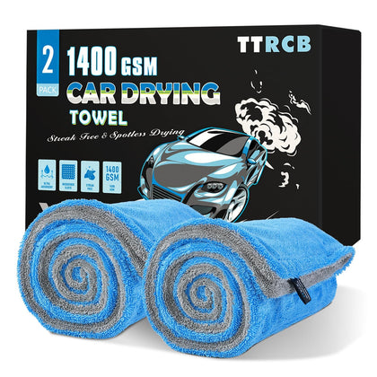 TTRCB front packaging showing two extra-large drying towels and product benefits