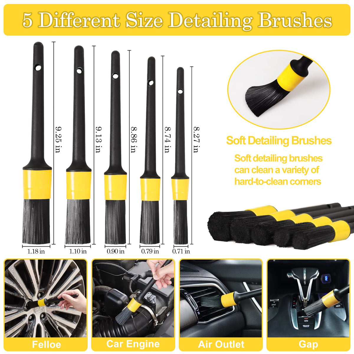 TTRCB hand brushes and wire brushes assortment, tackling vents, seams and rust spots