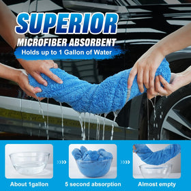 TTRCB towel in use on SUV demonstrating quick streak-free drying