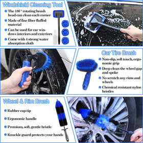 TTRCB long-handle wheel brush reaching deep rim for efficient grime removal