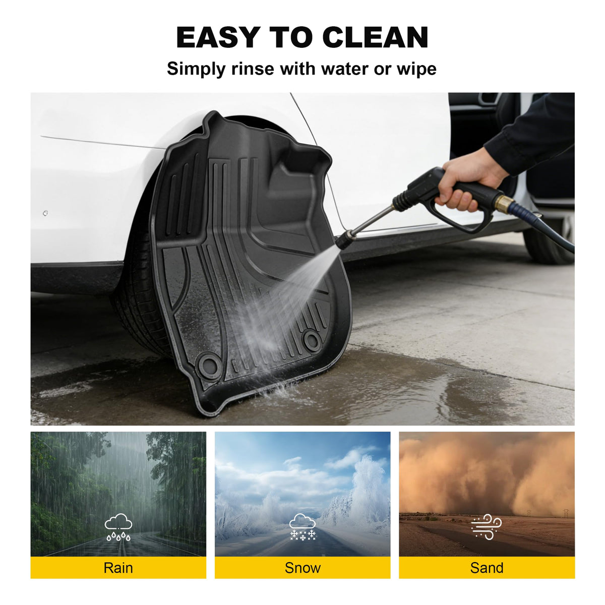 TTX LIGHTING mats in an HR-V lifestyle shot protecting interior from mud