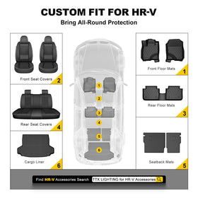 TTX LIGHTING lifestyle shot inside HR-V showing clean cabin and mats