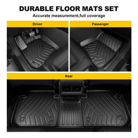 TTX LIGHTING rear seat mats positioned for complete backseat floor protection