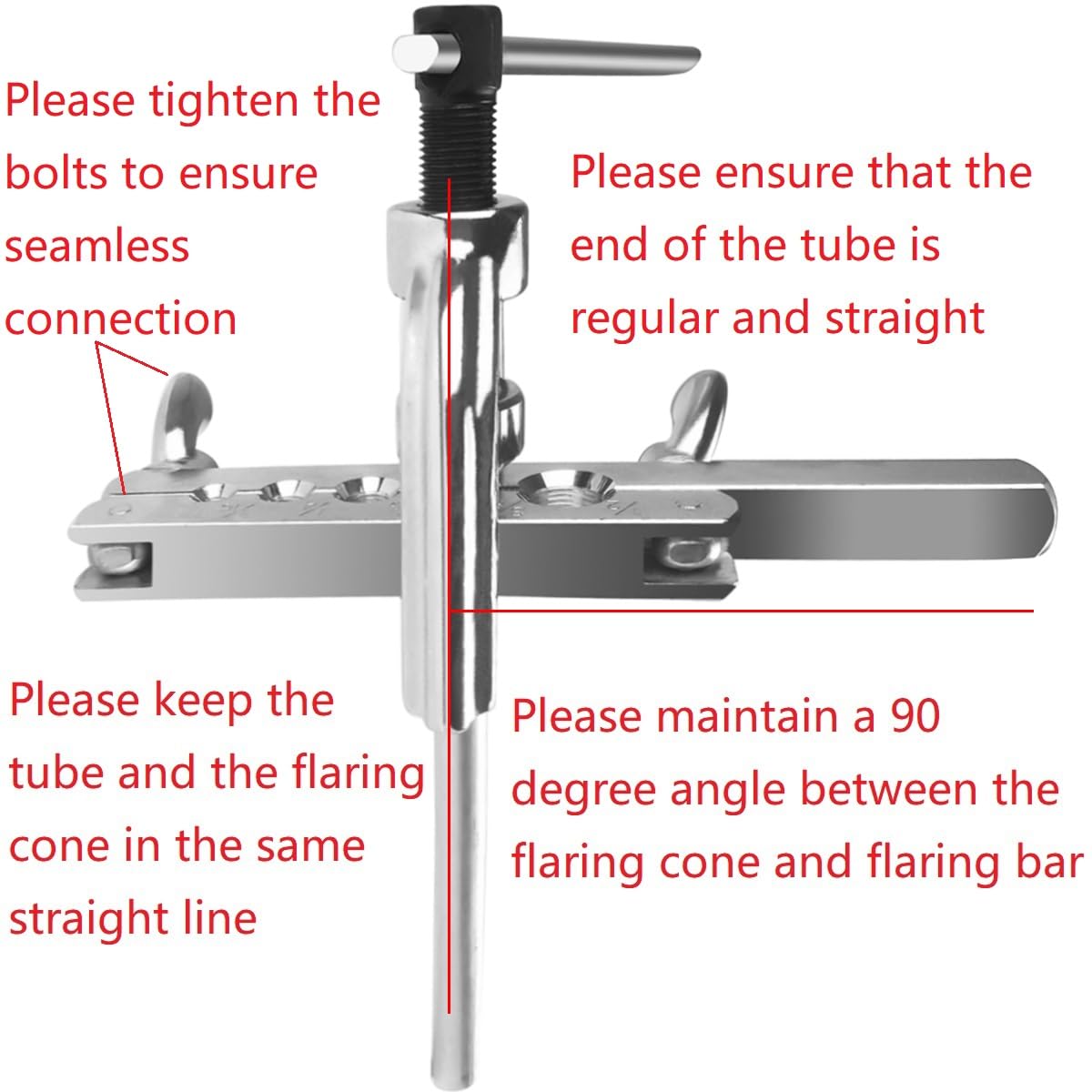 TUBPRO five adapters lined up by size showing compatibility with multiple tube diameters