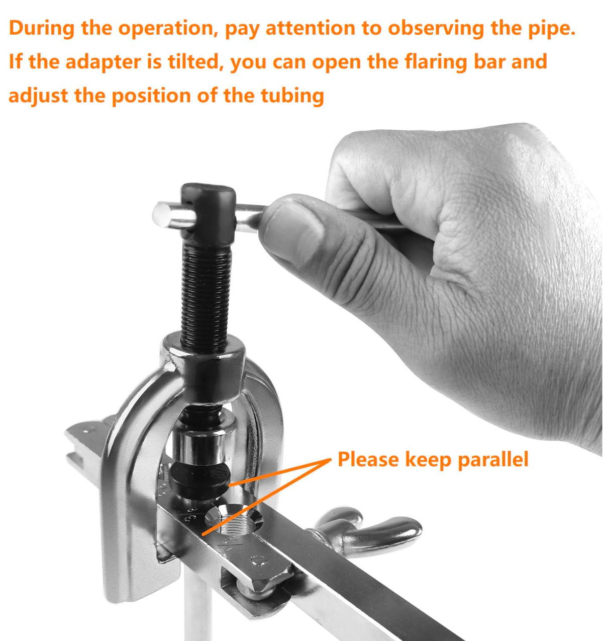 TUBPRO tube cutter in use on tubing showing clean cut and faster prep time