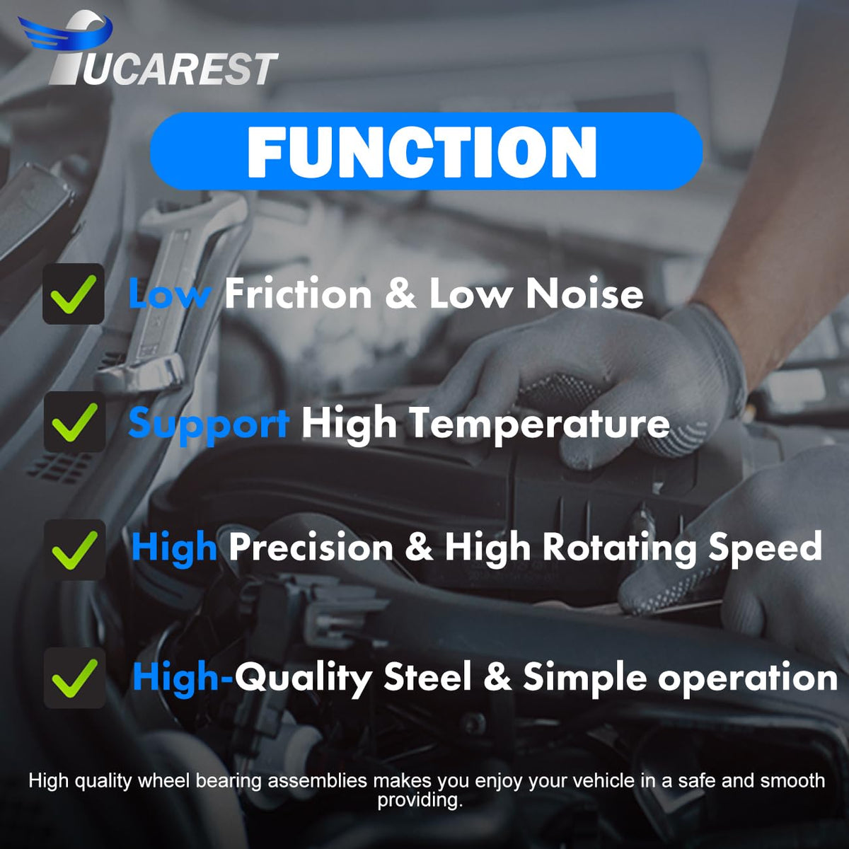 TUCAREST mechanic installing hub in garage demonstrating straightforward installation