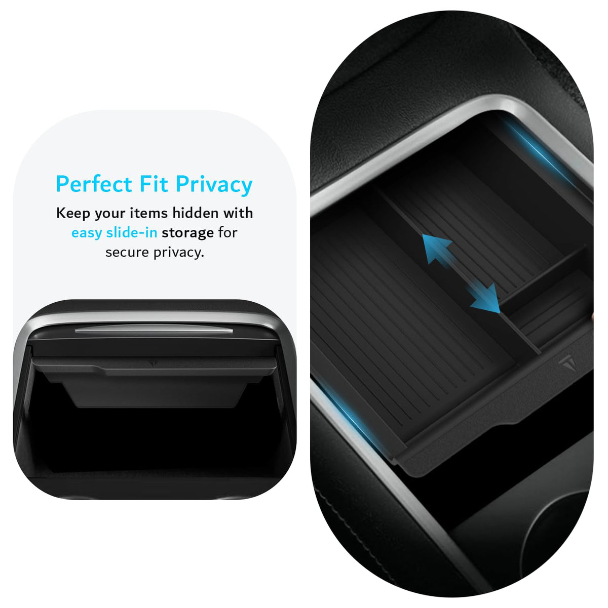 TUDIA tray next to phone and keys showing scale and quick-access benefit