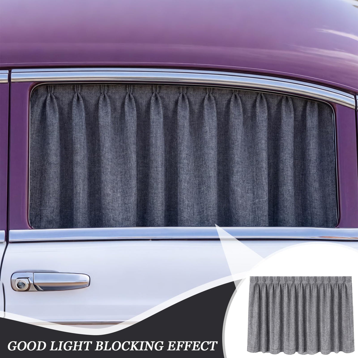 Tudomro curtains in motorhome cabin creating privacy and a calm interior