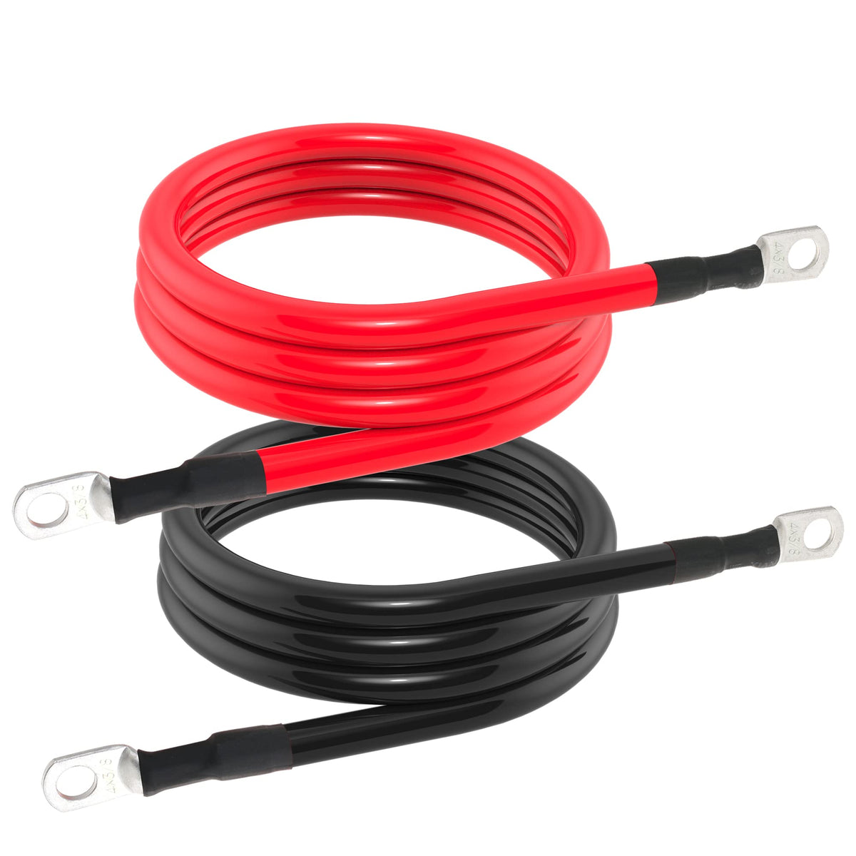 TUELETFU front view of 4 AWG cable pair showing compact packaging and ready-to-install benefit