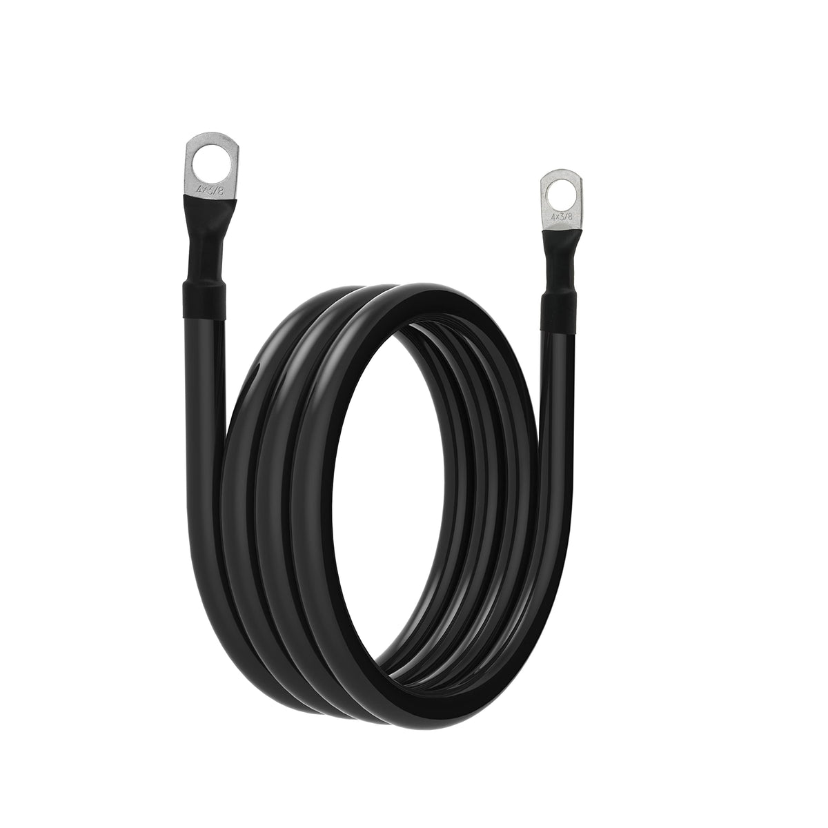 TUELETFU cable connected to car battery illustrating proper battery-to-inverter hookup