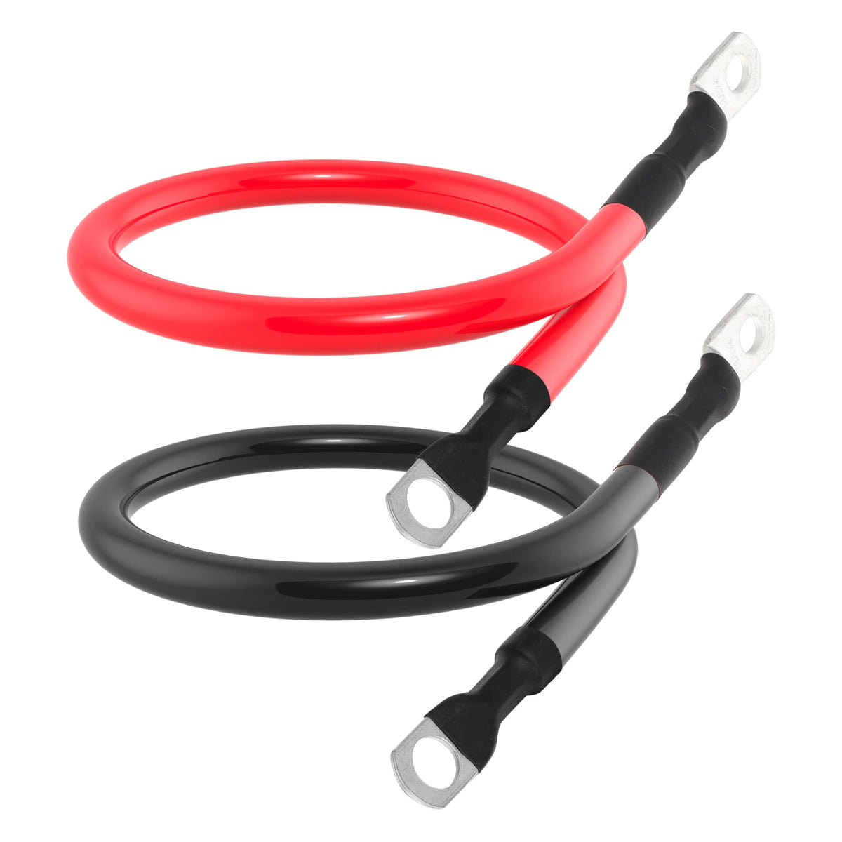 TUELETFU red and black cables mounted to terminal posts illustrating correct polarity hookup