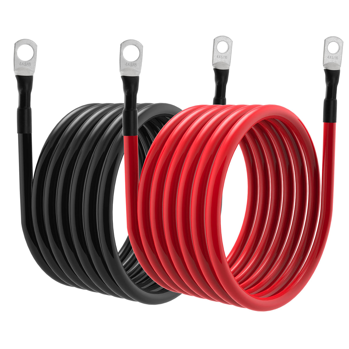 TUELETFU red positive and black negative cables paired for polarity clarity benefit