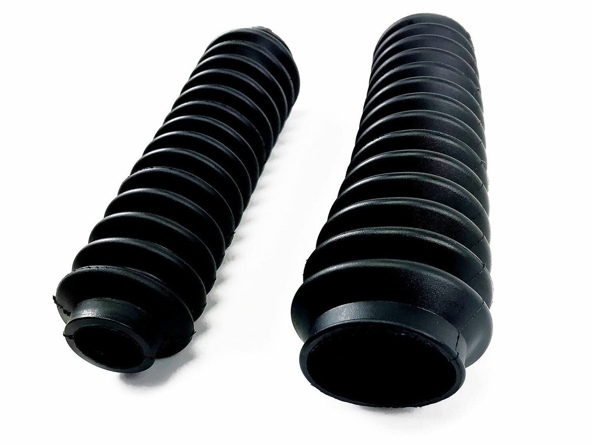 Tuff Country boot installed on vehicle shock demonstrating protection from dirt and corrosion