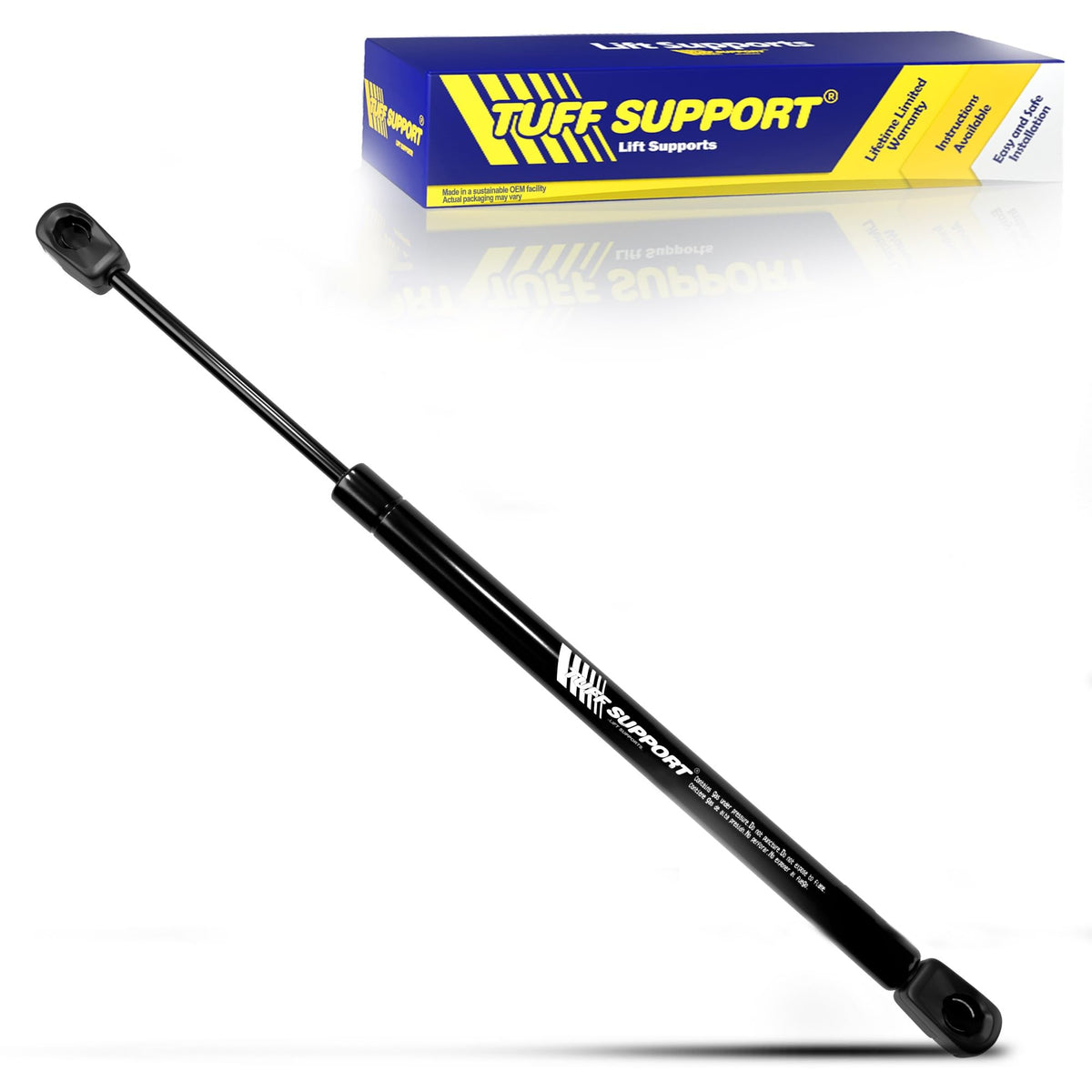 Tuff Support front view of right rear lift support showing fit and finish benefit